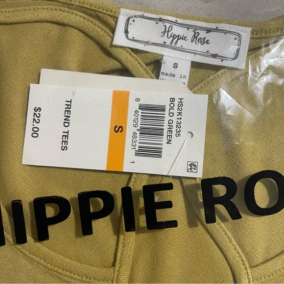 Hippie Rose Juniors' Criss-Cross T-Shirt - Bold Green, Size S, NWT - Picture 5 of 5